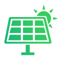 Pictogramme panneau photovoltaïque - Energie Solaire