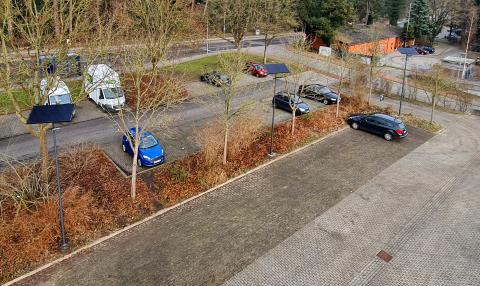 Eclairage public solaire à Lubeck en Allemagne