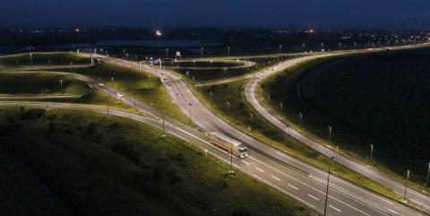 lampadaire solaire autoroute