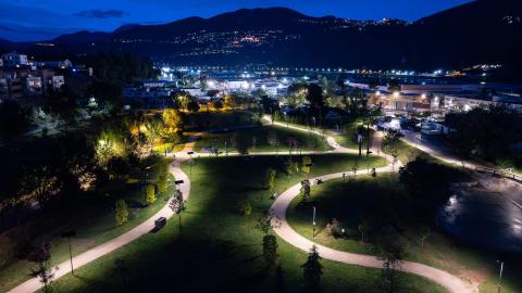 éclairage parc de loisirs