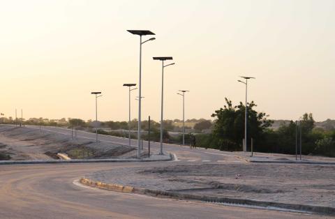Lampadaire solaire route tchad