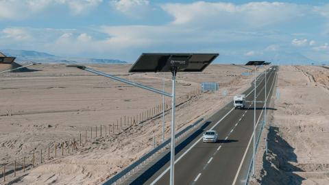 Eclairage public solaire Rutas del Loa au Chili