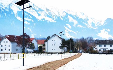 Eclairage solaire conditions hivernales