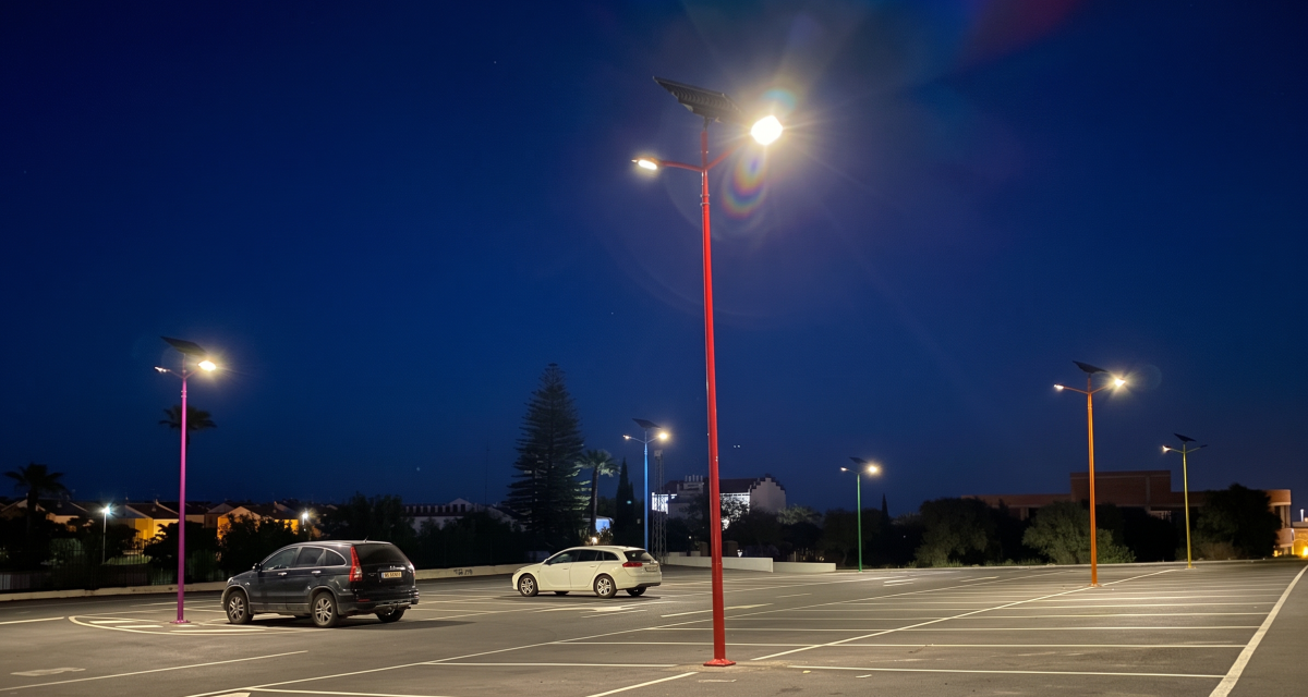 Iluminación solar Fonroche en Espartinas, España